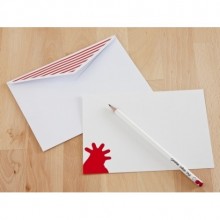 Mektup Kartı ve Zarfı Kırmızı