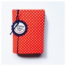 Mini Puantiyeli Kırmızı Kraft Defter